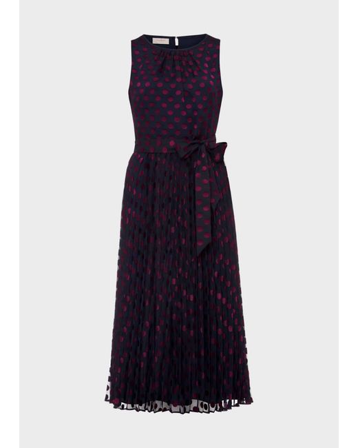 Hobbs Blue Blythe Devoree Midi Dress