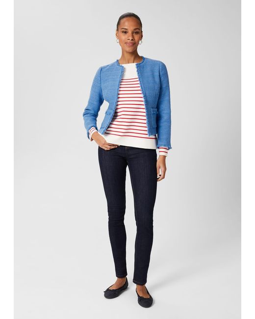 Hobbs Blue Kathleen Boucle Jacket