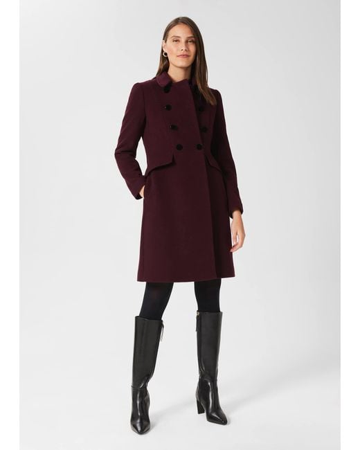 Hobbs Petite Janaya Wool Blend Coat in Red Lyst