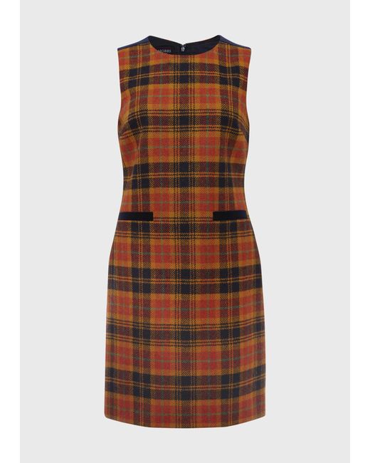 Hobbs Orange Ruthie Wool Dress