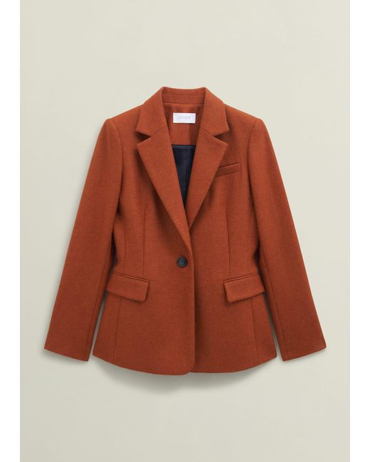 Hobbs Red Jess Wool Jacket