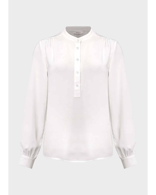 Hobbs White Safi Blouse
