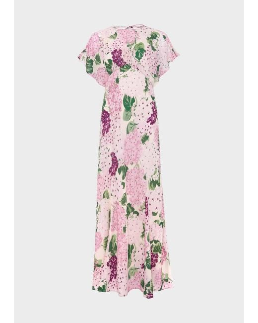 Hobbs White Lalena Sequin Floral Dress