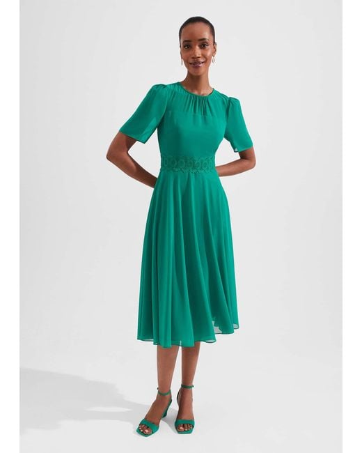 Hobbs Green Cressida Fit And Flare Dress