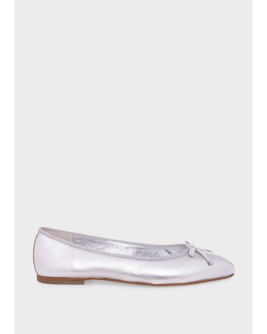 Hobbs White Nikita Ballet Flats