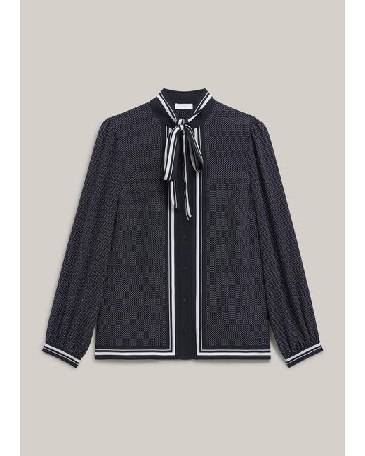 Hobbs Blue Valerie Blouse