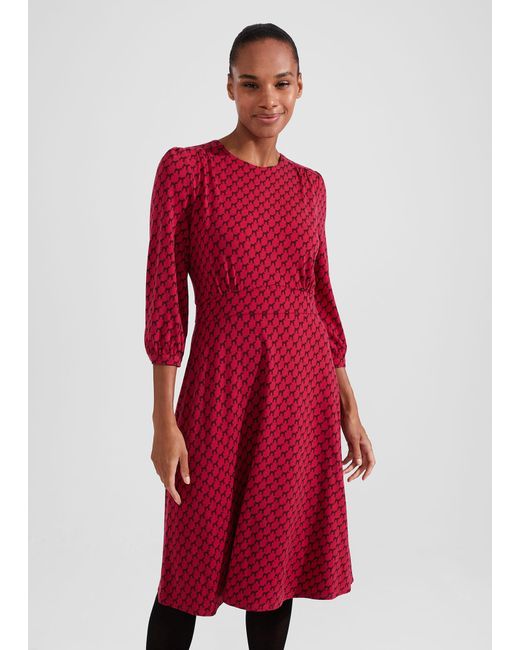Hobbs Red Indi Jersey Dress