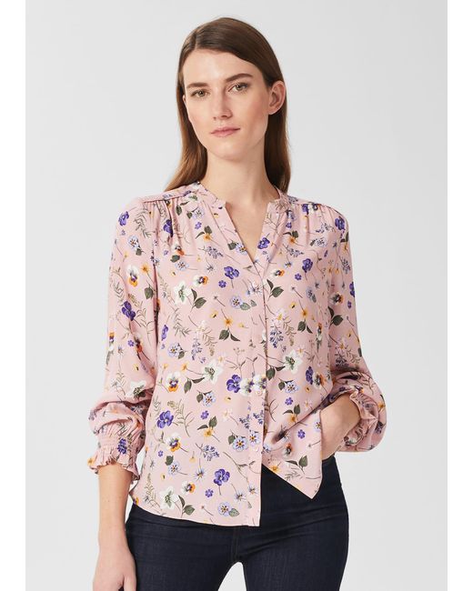 Hobbs Pink Sutton Floral Blouse