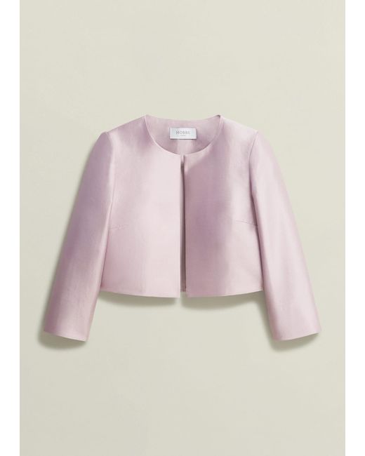 Hobbs Pink Rhea Wool Silk Jacket