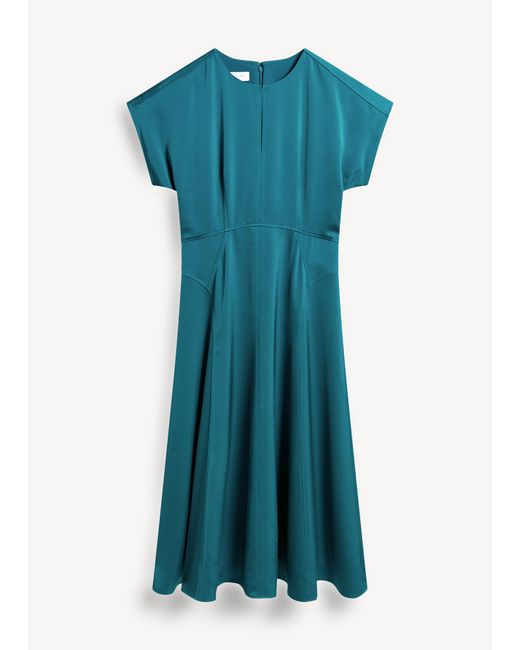 Hobbs Blue Adela Satin Dress