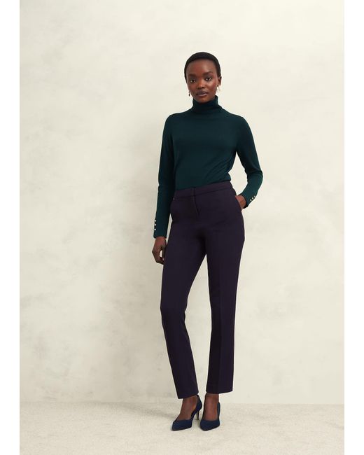 Hobbs Blue Petite Aly Slim Trousers