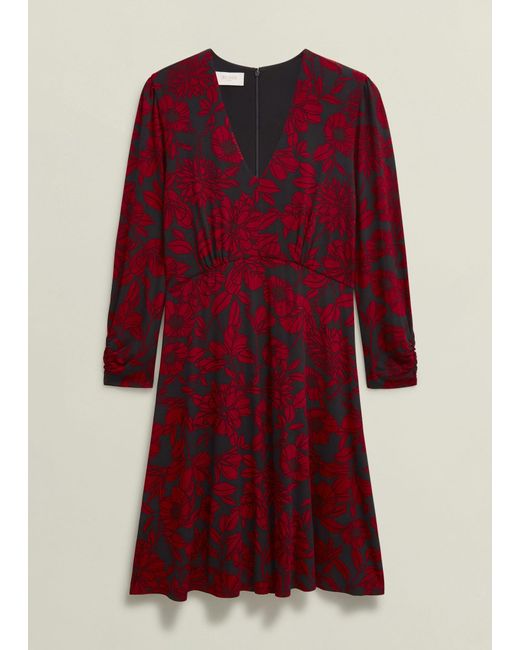 Hobbs Red Julietta Jersey Dress