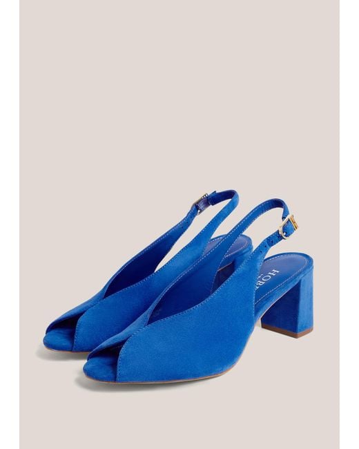 Hobbs Blue Carla Suede Sandals