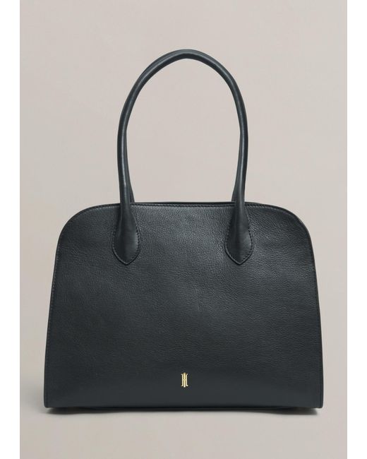 Hobbs Black Alexis Leather Shoulder Bag