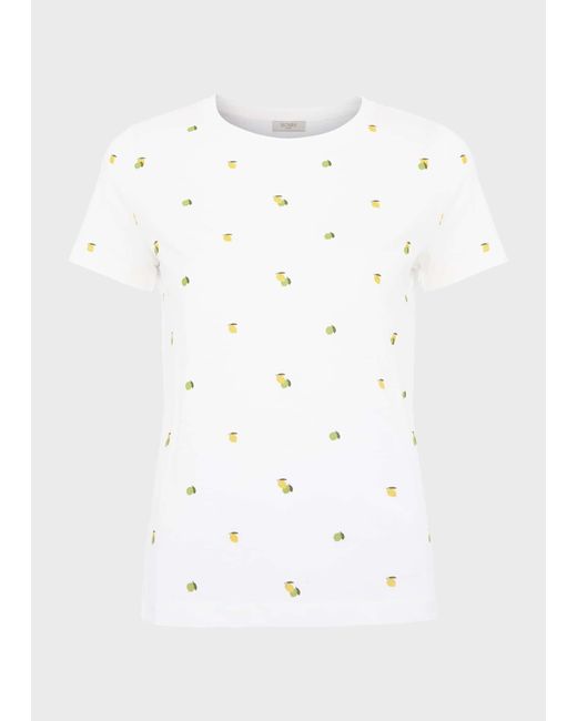 Hobbs White Pixie Printed T-shirt