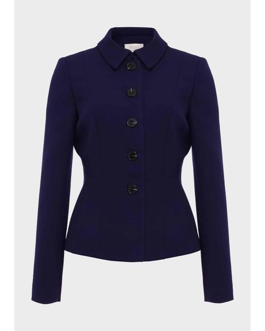 Hobbs Blue Phoebe Sculpted Jacket