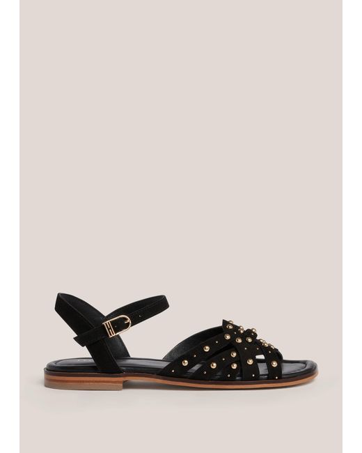 Hobbs Black Emerson Suede Sandals