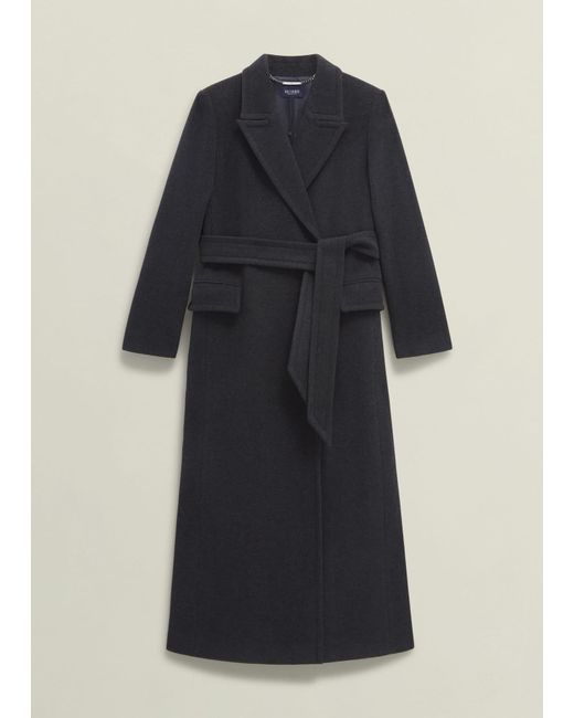 Hobbs Blue Clarendon Wool Blend Coat