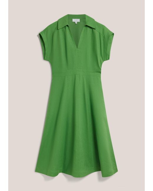 Hobbs Green Shona Linen Dress