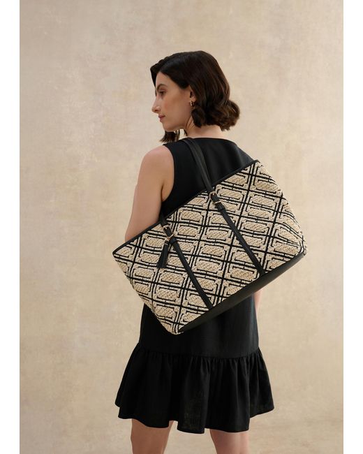 Hobbs Natural Kyra Raffia Tote Bag