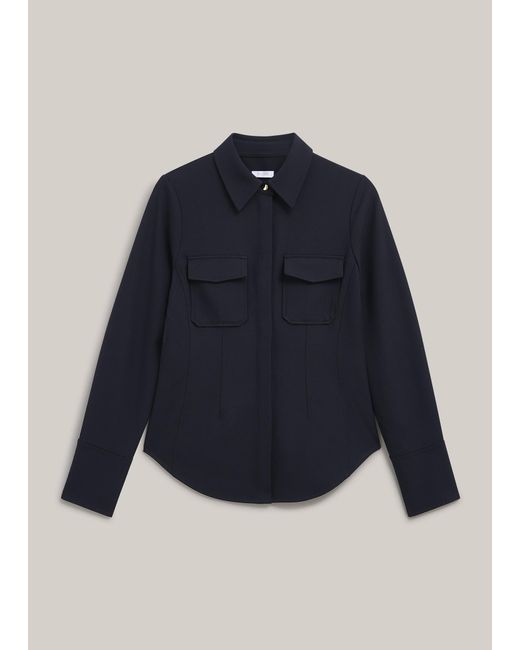 Hobbs Blue Dannie Fitted Shirt