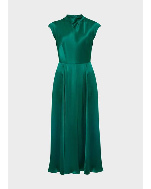 Hobbs Green Charlize Silk Dress