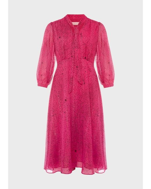 Hobbs Pink Maxine Dress