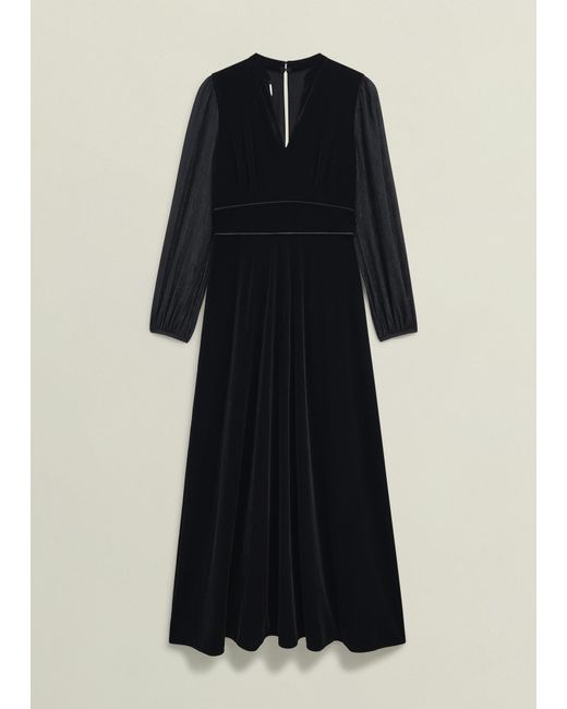Hobbs Blue Petite Marissa Velvet Dress