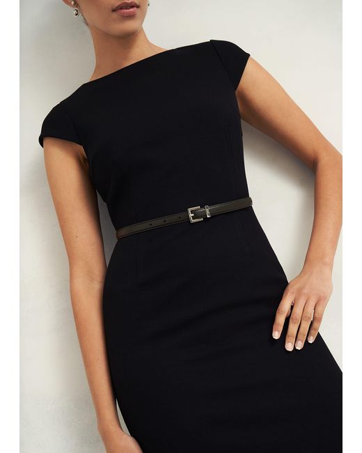 Hobbs Black Norfolk Leather Belt