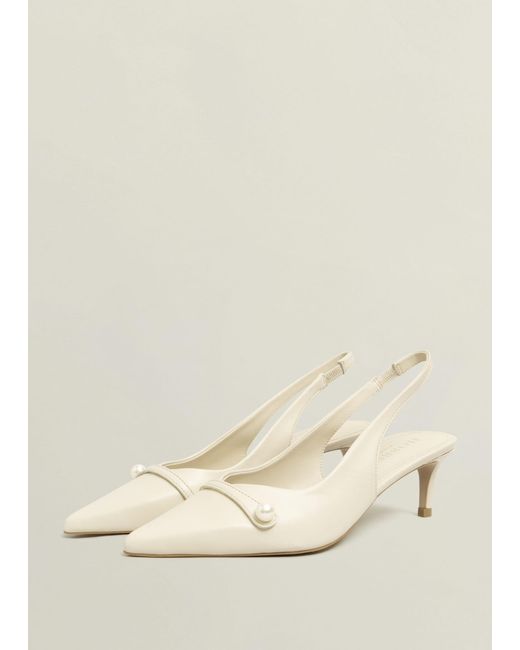 Hobbs Natural Serena Leather Slingbacks