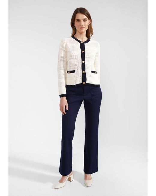 Hobbs Natural Nola Cotton Blend Knitted Jacket