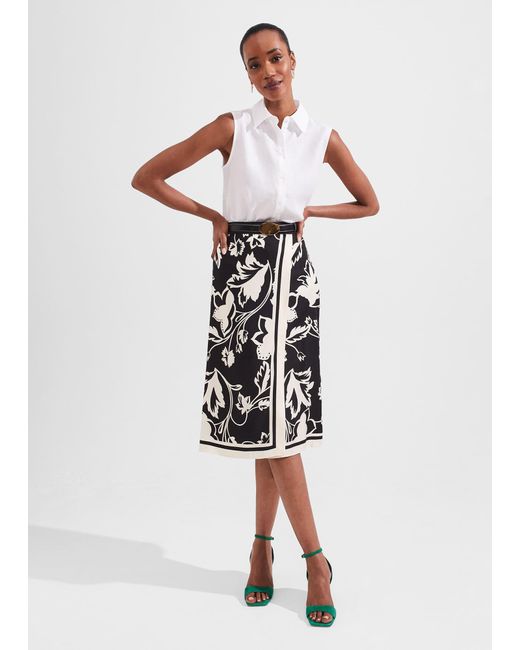 Hobbs White Brigitte Skirt