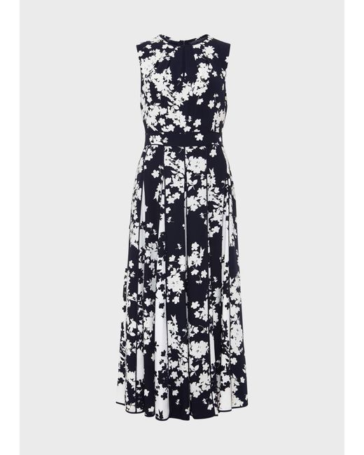 Hobbs White Petite Angelica Fit And Flare Dress