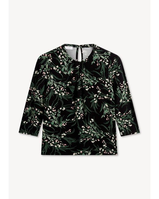 Hobbs Black Julia Printed Top