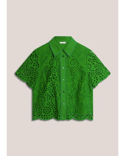 Hobbs Multicolor Caroline Cotton Broderie Shirt