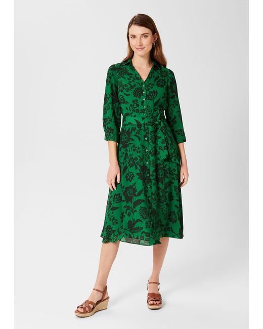 Hobbs Green Dalia Floral Fit And Flare Dress