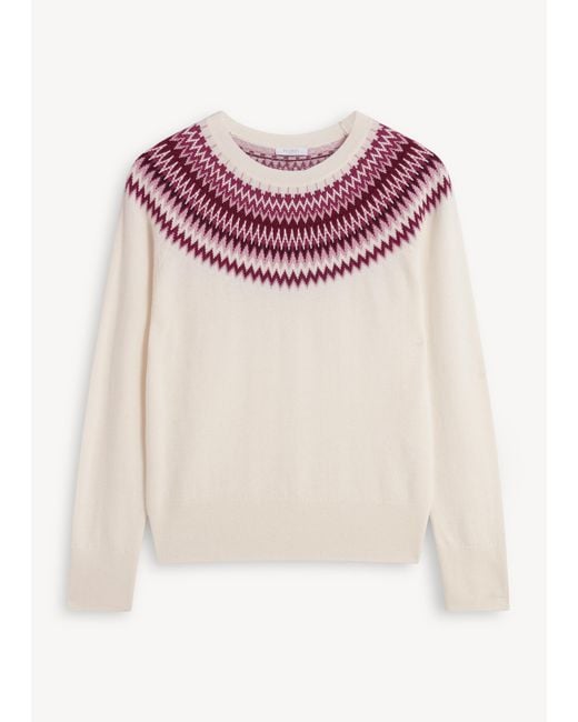 Hobbs Natural Greta Fairisle Jumper With Wool