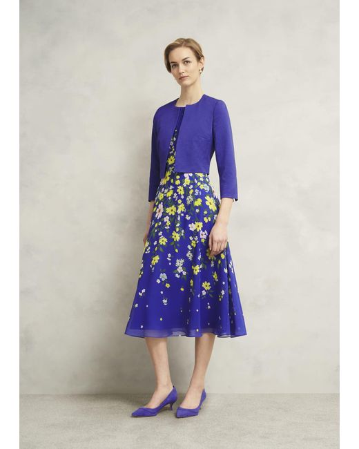 Hobbs Elize Textured Jacket in Blue Lyst UK