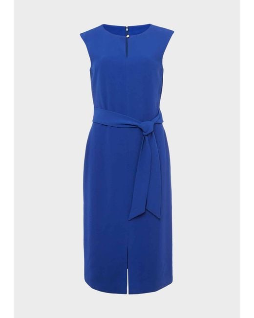 Hobbs Blue Kristen Belted Dress