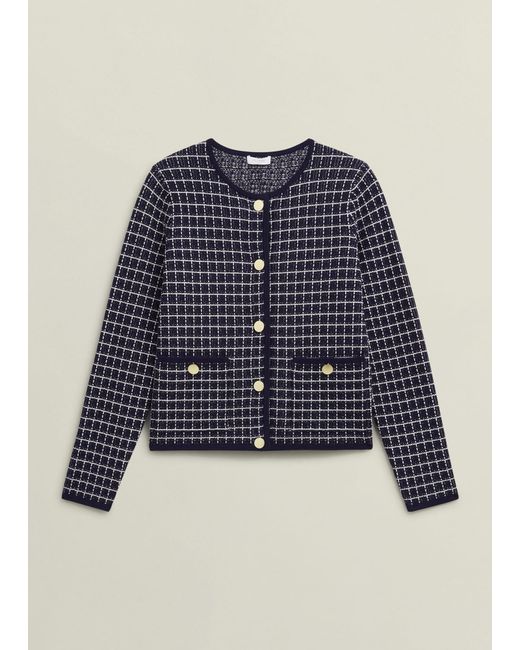 Hobbs Blue Enya Knitted Jacket