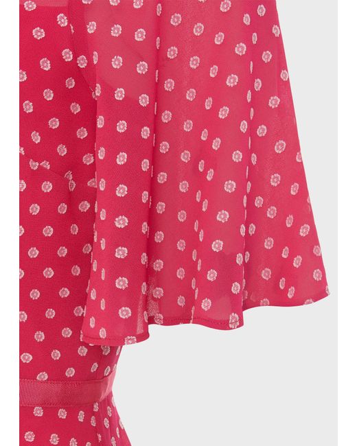 Hobbs Red Eleanor Spot Fit And Flare Dress