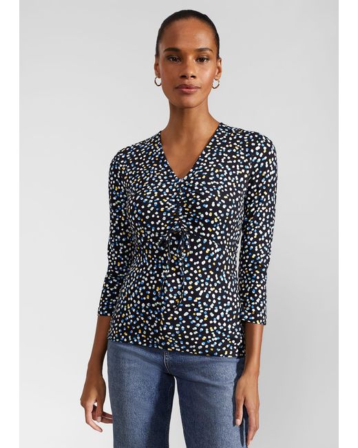 Hobbs Blue Simmy Printed Top