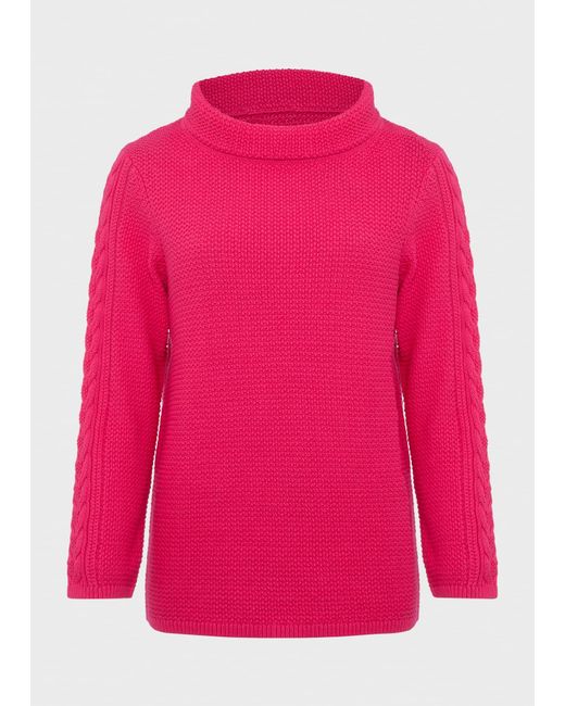Hobbs Red Camilla Cotton Jumper