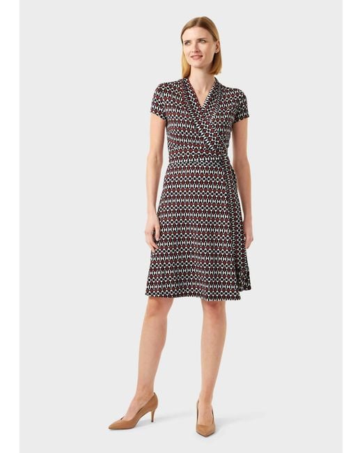 Hobbs Red April Wrap Dress