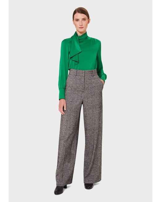 Hobbs Elsa Blouse With Silk in Emerald 