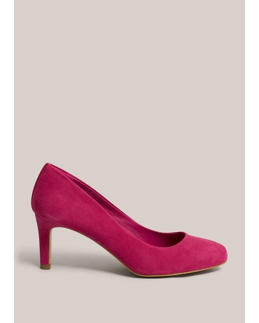 Hobbs Pink Lizzie Suede Courts