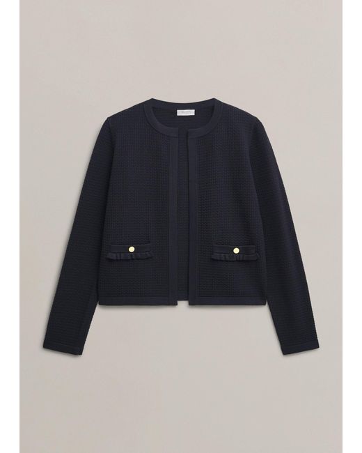 Hobbs Blue Petra Knitted Jacket