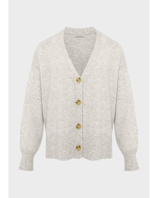 Hobbs White Julaina Cardigan With Cashmere
