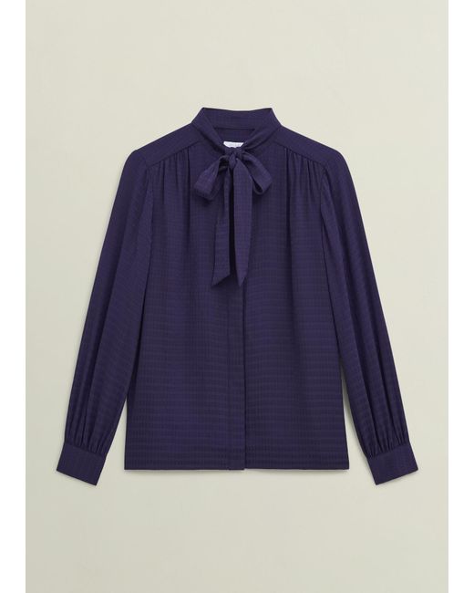 Hobbs Blue Gabrielle Blouse