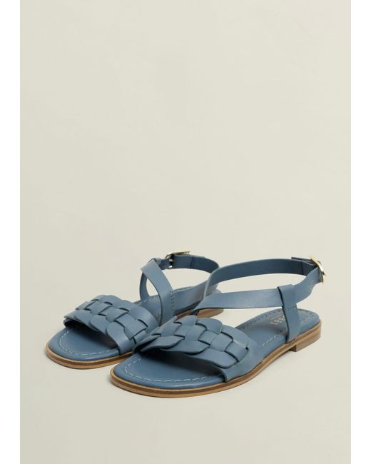 Hobbs Blue Vera Leather Sandals